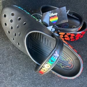 Mickey Mouse Disney Rainbow Celebration Crocs Big And Tall Men 15